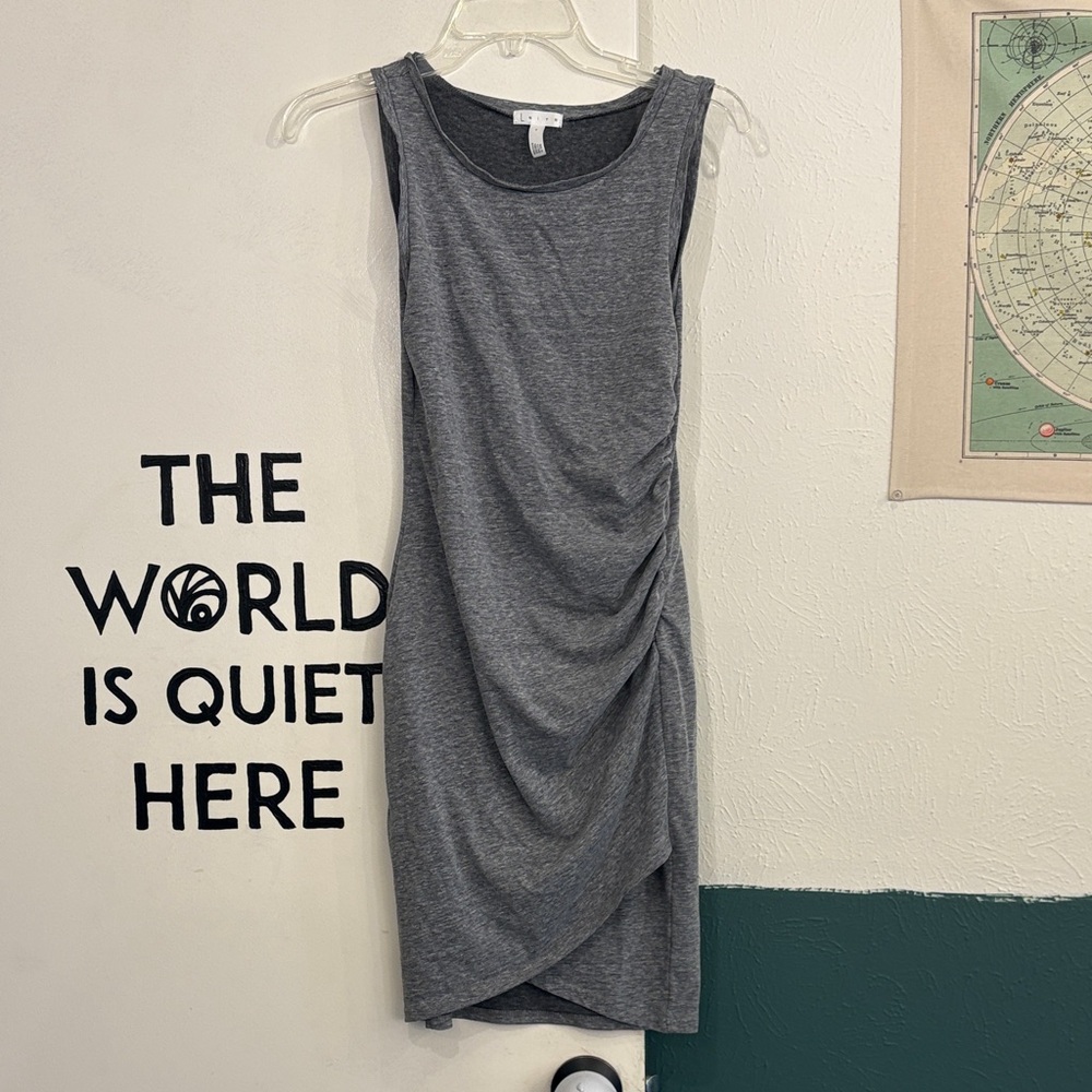 Leith Asymmetrical Gray Dress